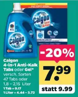 Netto Calgon 4-in-1 Anti-Kalk Tabs oder Gel Angebot