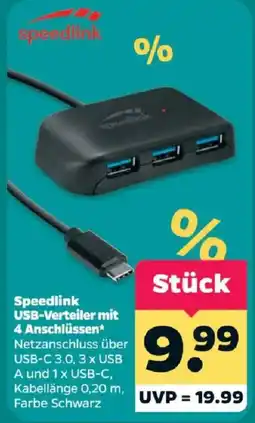 Netto Speedlink USB-Verteiler mit 4 Anschlüssen Angebot