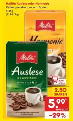Netto Marken-Discount Melitta Auslese oder Harmonie Angebot