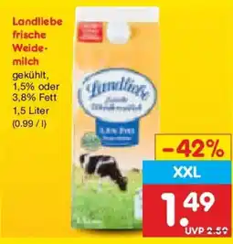Netto Marken-Discount Landliebe frische Weide-milch Angebot