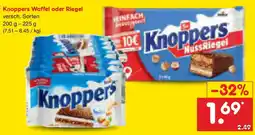 Netto Marken-Discount Knoppers Waffel oder Riegel Angebot