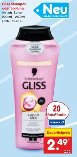 Netto Marken-Discount Gliss Shampoo oder Spülung Angebot