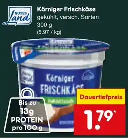 Netto Marken-Discount GUTES Land Körniger Frischkäse Angebot