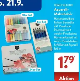 Aldi Süd HOME CREATION Aquarell-Malzubehör Angebot