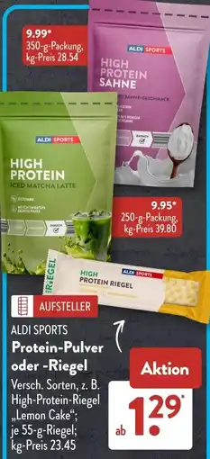 Aldi Süd ALDI SPORTS Protein-Pulver oder Riegel Angebot