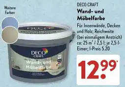 Aldi Süd DECO CRAFT Wand- und Möbelfarbe Angebot