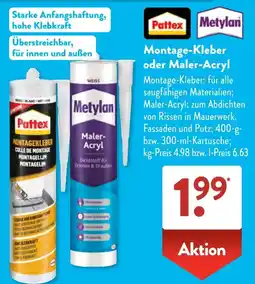 Aldi Süd Montage-Kleber oder Maler-Acryl Angebot