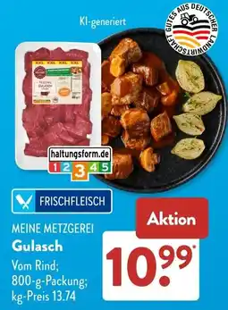 Aldi Süd MEINE METZGEREI Gulasch Angebot