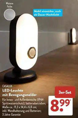 Aldi Süd CASALUX LED-Leuchte mit Bewegungsmelder Angebot