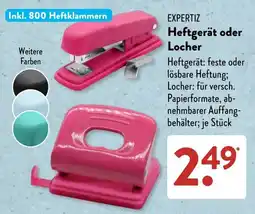 Aldi Süd EXPERTIZ Heftgerät oder Locher Angebot