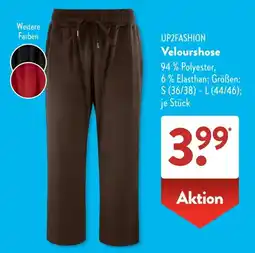 Aldi Süd UP2FASHION Velourshose Angebot