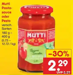 Netto Marken-Discount Mutti Pasta-sauce oder Pesto Angebot
