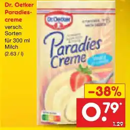 Netto Marken-Discount Dr. Oetker Paradies-creme Angebot