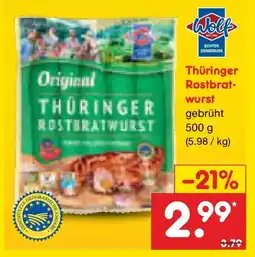 Netto Marken-Discount Thüringer Rostbratwurst Angebot
