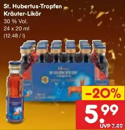 Netto Marken-Discount St. Hubertus-Tropfen Kräuter-Likör Angebot