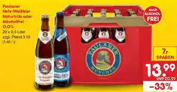 Netto Marken-Discount Paulaner Hefe-Weißbier Naturtrüb oder Alkoholfrei 0,0% Angebot
