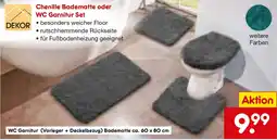 Netto Marken-Discount DEKOR Chenille Badematte oder WC Garnitur Set Angebot