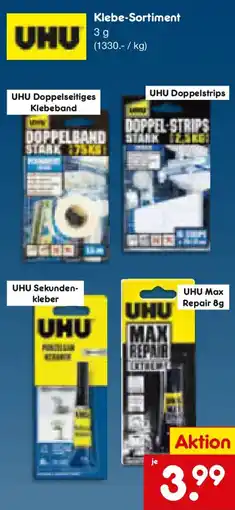 Netto Marken-Discount UHU Klebe-Sortiment Angebot