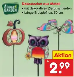 Netto Marken-Discount living GARDEN Dekosticker aus Metall Angebot