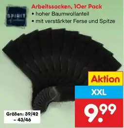 Netto Marken-Discount SPIRIT Arbeitssocken, 10er Pack Angebot