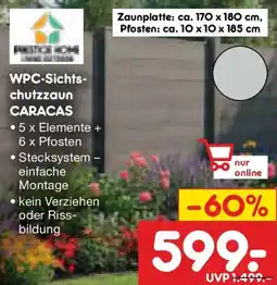 Netto Marken-Discount WPC-Sichtschutzzaun CARACAS Angebot