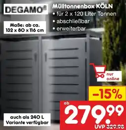 Netto Marken-Discount DEGAMO Mülltonnenbox KÖLN Angebot