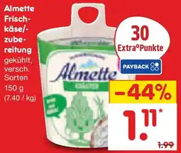 Netto Marken-Discount Almette Frischkäse/zubereitung Angebot