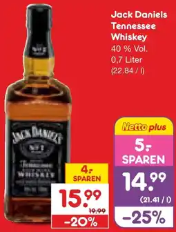 Netto Marken-Discount Jack Daniels Tennessee Whiskey Angebot