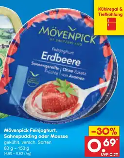 Netto Marken-Discount Mövenpick Feinjoghurt, Sahnepudding oder Mousse Angebot