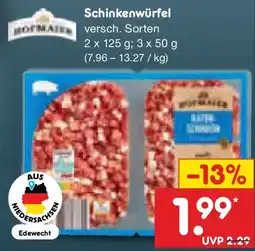 Netto Marken-Discount HOFMAIER Schinkenwürfel Angebot