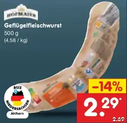 Netto Marken-Discount HOFMAIER Geflügelfleischwurst Angebot