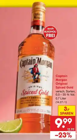 Netto Marken-Discount Captain Morgan Original Spiced Gold Angebot