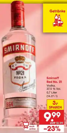 Netto Marken-Discount Smirnoff Red No. 21 Angebot