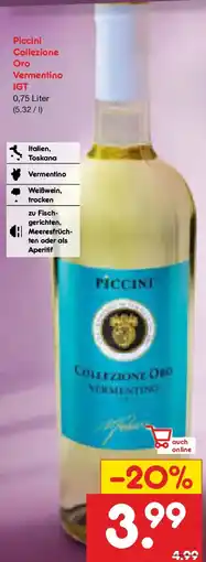 Netto Marken-Discount Piccini Collezione Oro Vermentino IGT Angebot