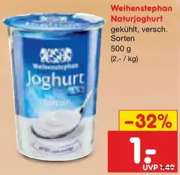 Netto Marken-Discount Weihenstephan Naturjoghurt Angebot