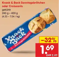 Netto Marken-Discount Knack & Back Sonntagsbrötchen oder Croissants Angebot