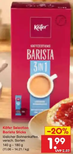 Netto Marken-Discount Käfer Selection Barista Sticks Angebot