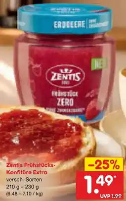 Netto Marken-Discount Zentis Frühstücks Konfitüre Extra Angebot