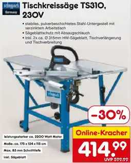 Netto Marken-Discount Tischkreissäge TS31O, 23OV Angebot