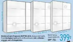 Trends Möbel Kleiderschrank-Programm MATTEA LACK Angebot