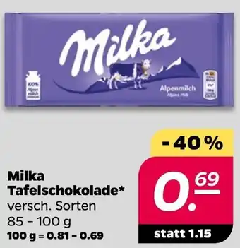 NETTO Milka Tafelschokolade 85-100g Angebot