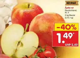 Netto Marken-Discount HEIMAT Äpfel rot Angebot