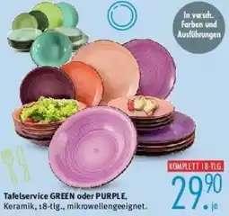 Trends Möbel Tafelservice GREEN oder PURPLE Angebot