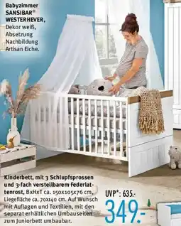 Trends Möbel Sansibar Kinderbett, mit 3 Schlupfsprossen und 3-fach verstellbarem Federlattenrost Angebot