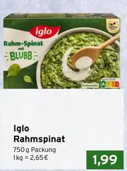 CAP Markt Iglo Rahmspinat Angebot