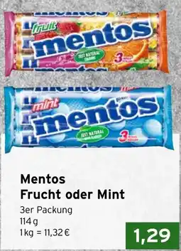 CAP Markt Mentos Frucht oder Mint Angebot