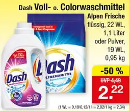 Zimmermann Dash Voll- o. Colorwaschmittel Angebot