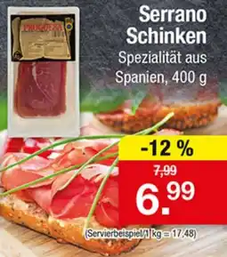 Zimmermann Serrano Schinken Angebot
