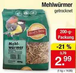 Zimmermann Bird's Best Mehlwürmer Angebot