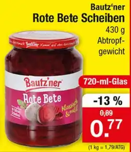 Zimmermann Bautz'ner Rote Bete Scheiben Angebot